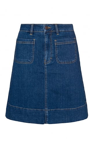 Ladies Crew Clothing Analee Skirt - Denim Blue, Denim