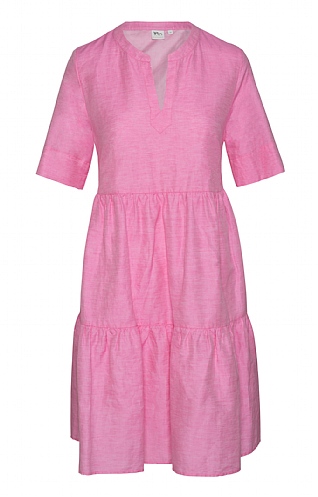 Eterna Tiered V Neck Dress, Pink