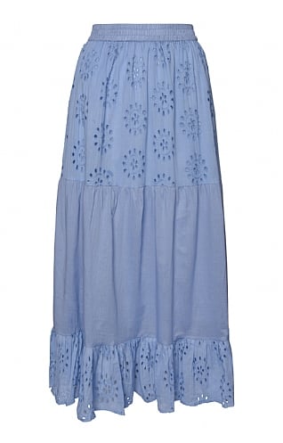 Jessica Graaf Ladies Broderie Anglaise Skirt, Blue
