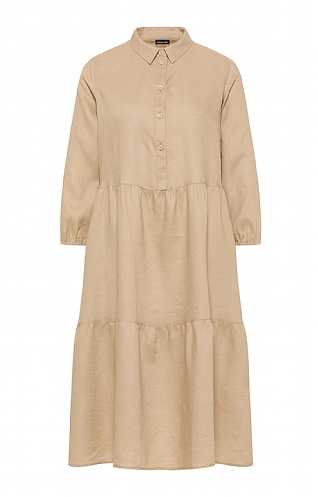 Lebek Ladies Linen Dress - Natural, Natural