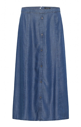 Lebek Ladies Tencel Denim Skirt, Dark Denim