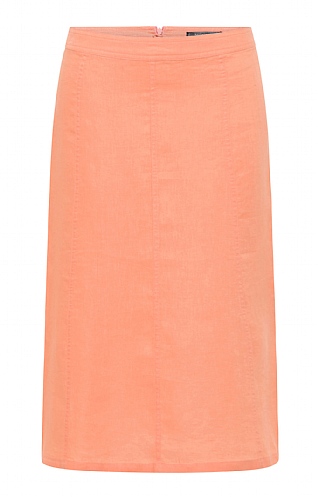 Lebek Ladies Linen Skirt, Mango