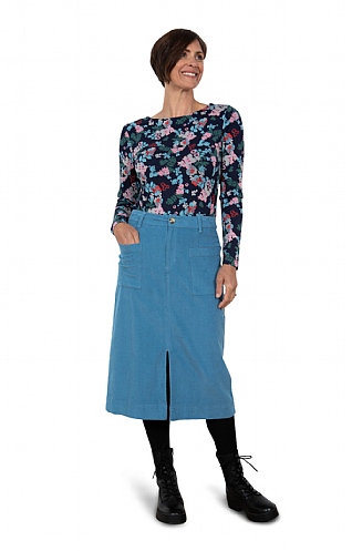 Ladies Lily & Me Penrose Skirt - Soft Blue, Soft Blue