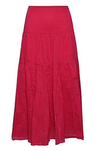 Ladies Pomodoro Tiered Skirt, Bright Pink