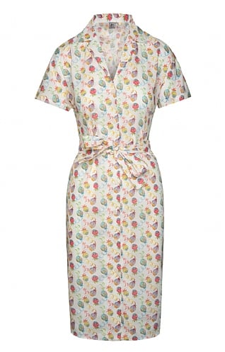 House of Bruar Ladies Button Dress<br>Made With Liberty Fabric, Colour Festival