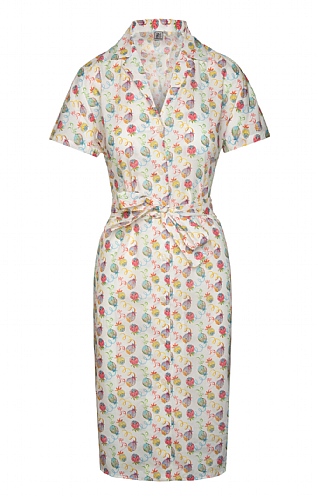 House of Bruar Ladies Button Dress<br>Made With Liberty Fabric, Colour Festival