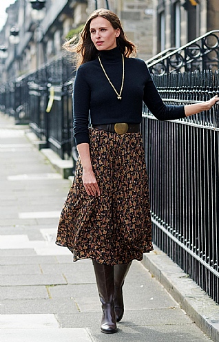 Paisley Print Skirt