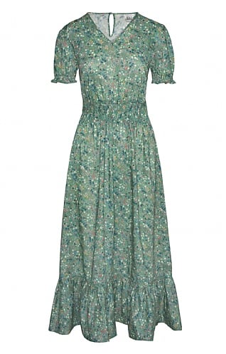 House of Bruar Ladies Vintage Dress<br>Made With Liberty Fabric, Parakeet Bloom