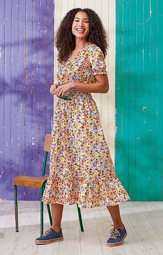 House of Bruar Ladies Vintage Dress<br>Made With Liberty Fabric, Summer Oasis