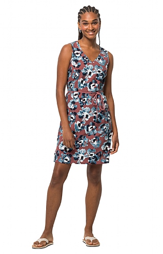 Ladies Jack Wolfskin Tioga Road Flower Dress, Apple Butter