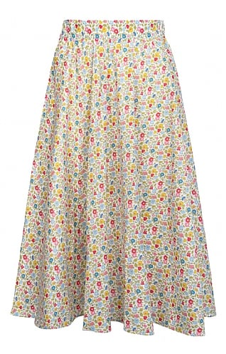 House of Bruar Ladies Skirt<br>Made With Liberty Fabric, Primary Large Flower