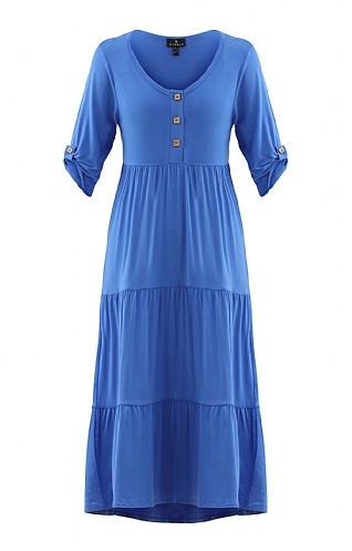Ladies Marble Button Sleeve Dress