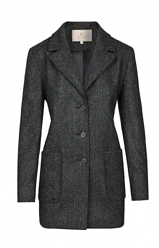 Single Breasted Tweed Car Coat