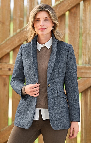 Longline tweed blazer outlet