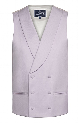 Mens 100 Wool Double Breasted Waistcoat Grey House of Bruar
