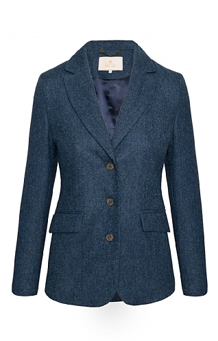 Blue tweed hacking best sale jacket