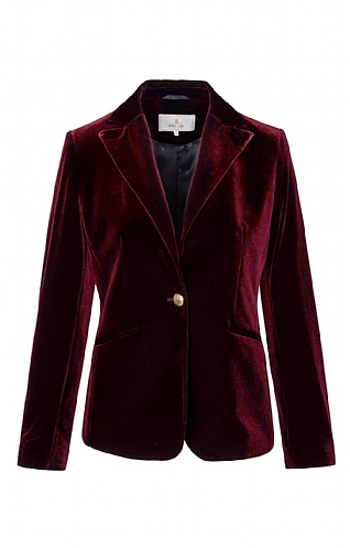 Ladies Velvet Single Breasted Blazer