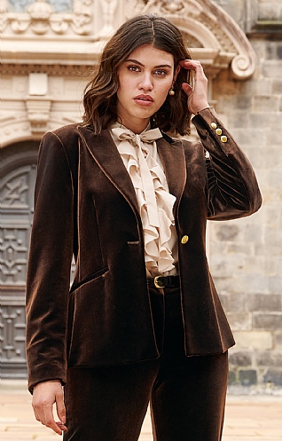 Chocolate clearance blazer womens