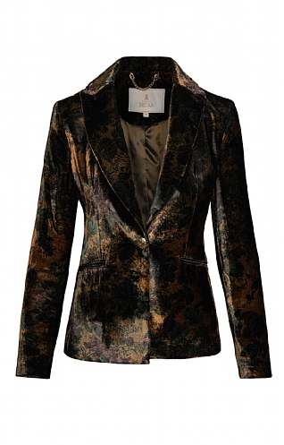 Ladies Velvet Single Breasted Blazer