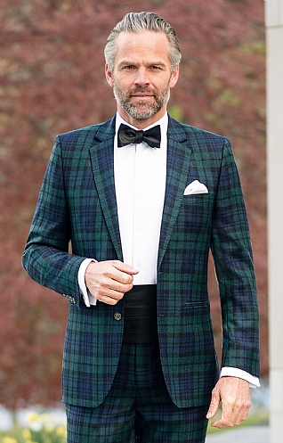Single Breasted Plaid Jacket