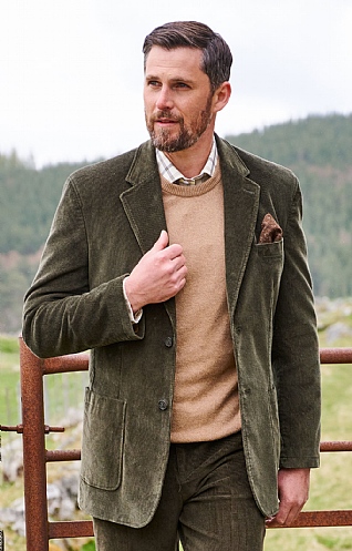 mens green cord jacket