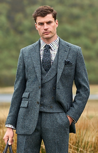 Buy Grey Signature Harris Tweed British Wool Blazer from Next USA