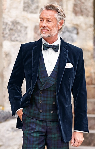 Men plaid double breasted pointed hem vest hotsell