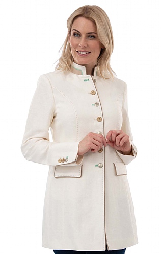 white linen jacket womens