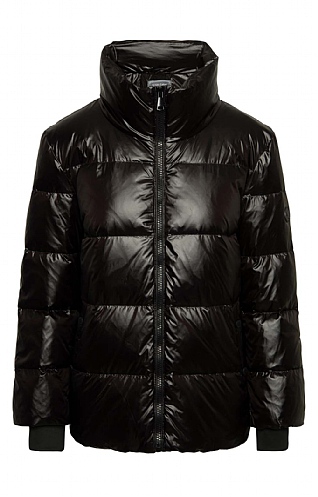 White l Ladies Down Quilt Jacket - Black, Black