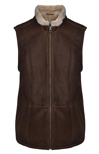 House Of Bruar Ladies Gilly Gilet, Chocolate Forest