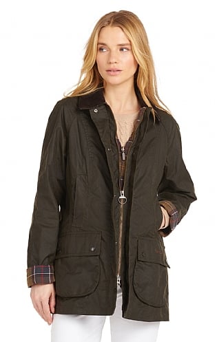 Ladies Barbour Classic Beadnell Jacket - Olive, Olive