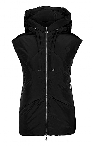 House Of Bruar Ladies Quilt Hooded Gilet - Black, Black