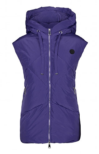 House Of Bruar Ladies Quilt Hooded Gilet, Violet