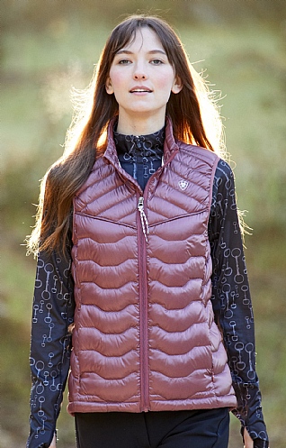 Ladies Ariat Ideal 3.0 Down Vest, Wild Ginger