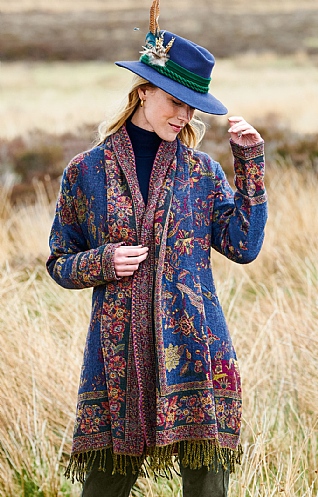 Fringed Pashmina Coat