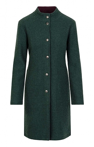 white boiled wool coat