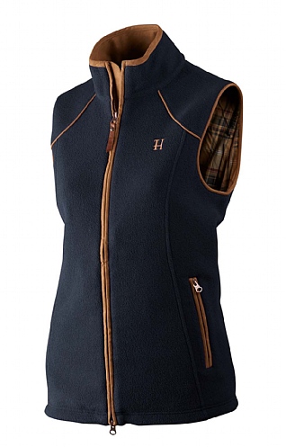 Ladies Harkila Sandhem Fleece Waistcoat, Dark Navy Mel