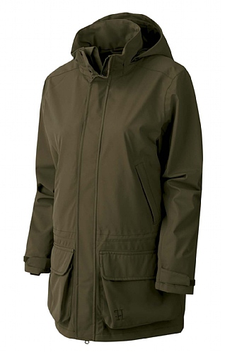 Ladies Harkila Orton Waterproof Packable Jacket, Pine Green
