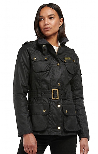 Ladies Barbour International Waxed Jacket