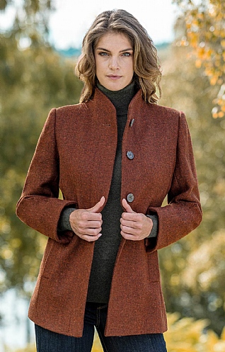 Harris Tweed Covered Placket Coat