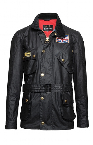 Barbour International Union Jack Waxed Jacket