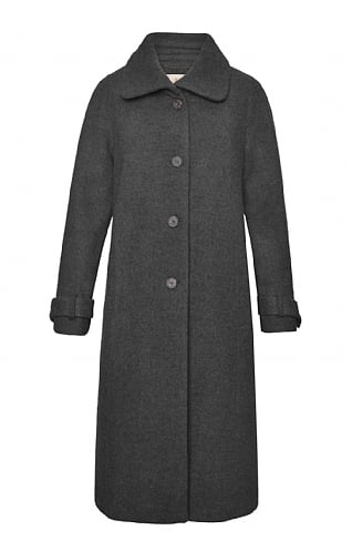 House of Bruar Ladies Tweed Raglan Coat, Black/Charcoal
