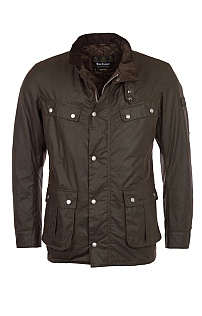 Mens Barbour International Duke Wax Jacket, Bark