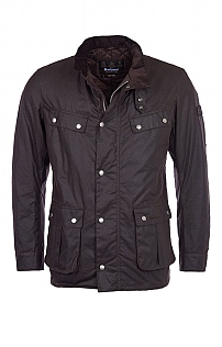 Mens Barbour International Duke Wax Jacket, RUSTIC