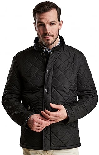 Mens Barbour Powell Quilted Jacket - Black, Black