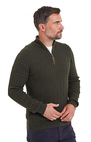 Schoffel Cotton Cashmere Cable 1/4 Zip