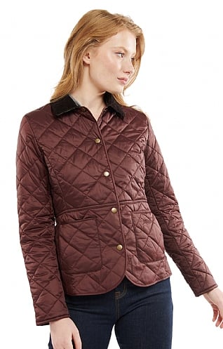 Ladies Barbour Devon Quilt Jacket, Windsor/Pale Pink