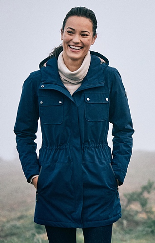 Ladies Ariat Argentium Parka - Navy Blue, Navy