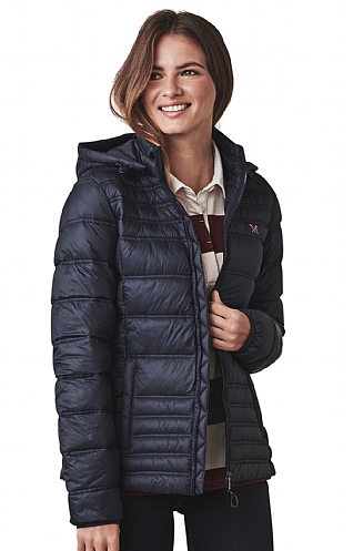 Ladies Crew Clothing Lightweight Padded Jacket, Dark Navy