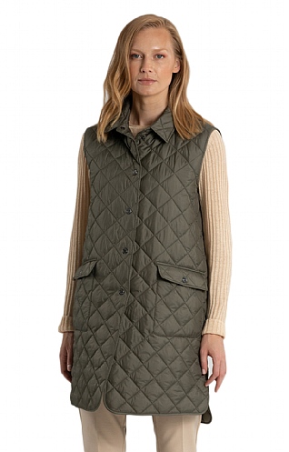 Schneiders Ladies Amy Long Gilet - Green, Green